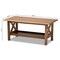 Baxton Studio Reese Walnut Brown Finished Rectangular Wood Coffee Table 162-10335 - alternate 5